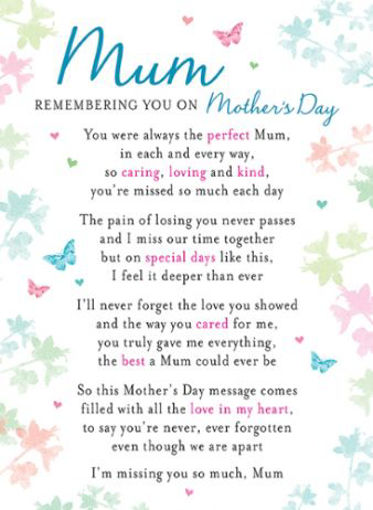 Picture of REMEMBERING YOU ON MOTHERS DAY CARD